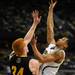 Michigan sophomore Trey Burke takes a shot over South Dakota State senior Tony Fiegen in the second half of the second round of the NCAA tournament at the Palace in Auburn Hills on Thursday, March 21, 2013. Melanie Maxwell I AnnArbor.com